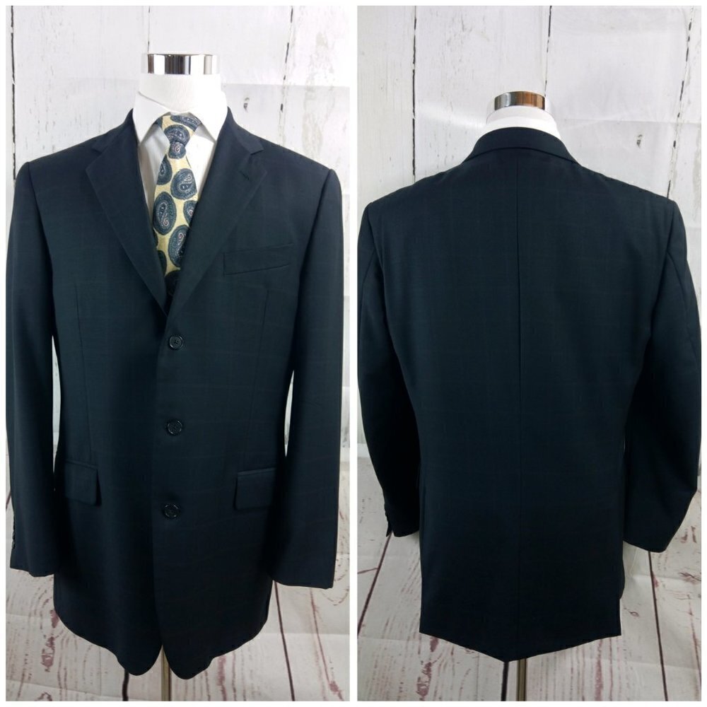 Joseph Abboud Nordstrom Blue Pane Suit Blazer Spor - image 7